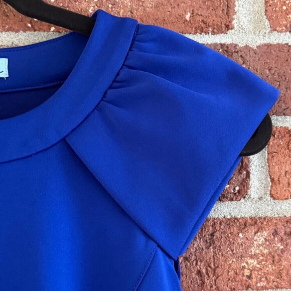 Cynthia Rowley Cobalt Blue Fit & Flare Cap Sleeve Dress Size S - Picture 4 of 7